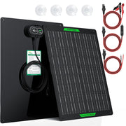SUNER POWER front panel showing solar cells and waterproof casing for durable outdoor charging