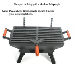 Sungmor adjustable grate mechanism showing multi-level cooking control