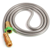 Sunifier front packaging view showing compact stainless steel hose, durable and space-saving