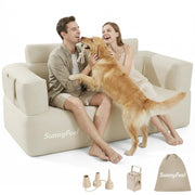 SUNNYFEEL front view of inflated loveseat showing comfortable seating