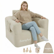 SUNNYFEEL couch front view showing ergonomic shape and quick comfort