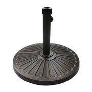 Sunnyglade front view of antiqued bronze base showing decorative look and curb appeal
