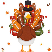 Sunnymove goose outfit front view showing festive football pilgrim hat design and instant curb appeal