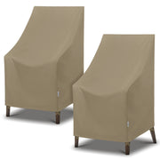 SunPatio front view high back chair cover showing full protection and weather resistance