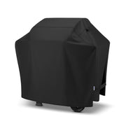 SunPatio front view of full cover protecting grill, shows overall fit and protection