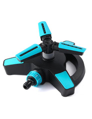 SUNTHX front view of the blue rotating sprinkler showing full product benefit