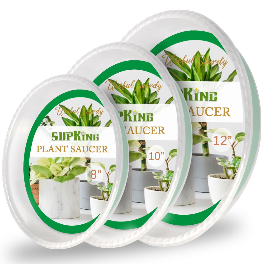 SupKing clear saucers front pack showing all nine trays and benefit of organization