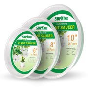 SupKing clear saucers front pack showing three sizes and tidy protection