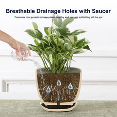 Sureasy HOME & KITCHEN saucer underside with feet pad to protect surfaces and provide airflow