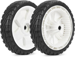 Sutmorly front drive wheels front view showing full wheel and tread benefit