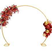 SuuWoee golden round arch front view showing elegant backdrop and sturdy design