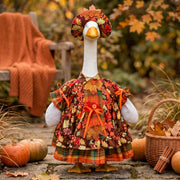 Suzile front view of goose outfit showing warm autumn look and curb appeal
