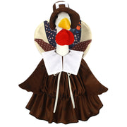 Suzile front view of porch goose outfit showing festive pilgrim look and curb appeal