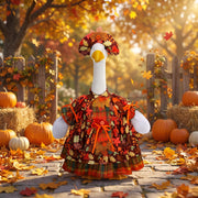 Suzile porch goose front view displaying full autumn outfit and curb appeal