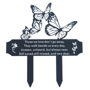 SWEEARTH front view of grave marker showing elegant butterfly and verse, adds dignified remembrance