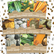 SWEET YARDS front packaging showing 10 labeled seed packets and gift-ready pouch benefit