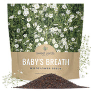SWEET YARDS front packet showing bulk quarter-pound bag and seed count benefit
