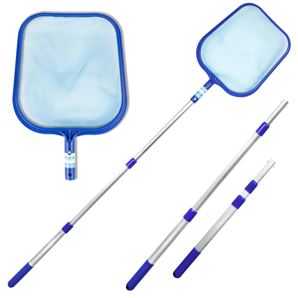 Swimline front view packaging showing the skimmer and net for quick identification