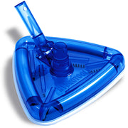Swimline TriVac front view showing clear triangle head and wide cleaning area for efficient suction