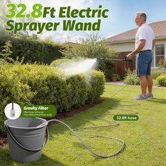 Sylsmart telescopic wand extended to reach high branches for easy access