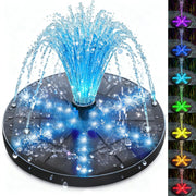 SZMP front view of fountain in birdbath showing compact design and benefits