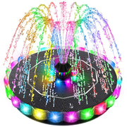 SZMP front view of solar fountain kit showing compact design and stable base for easy placement