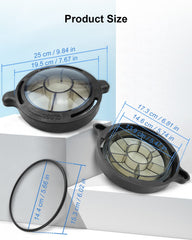 SZRKRLA threaded rim and gasket seat detail ensuring a watertight seal