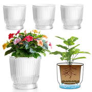 T4U clear front view of planter showcasing transparent reservoir and clean design
