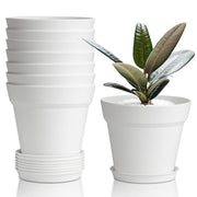 T4U front view of eight white pots showing neat set and modern look
