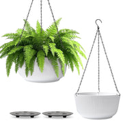 T4U hanging planter front view showing modern white finish and clean lines