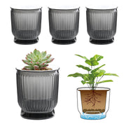 T4U front view gray planter showing sleek design and compact size benefit