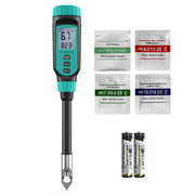 Tadeto front view with display showing clear pH reading and benefit precise measurements