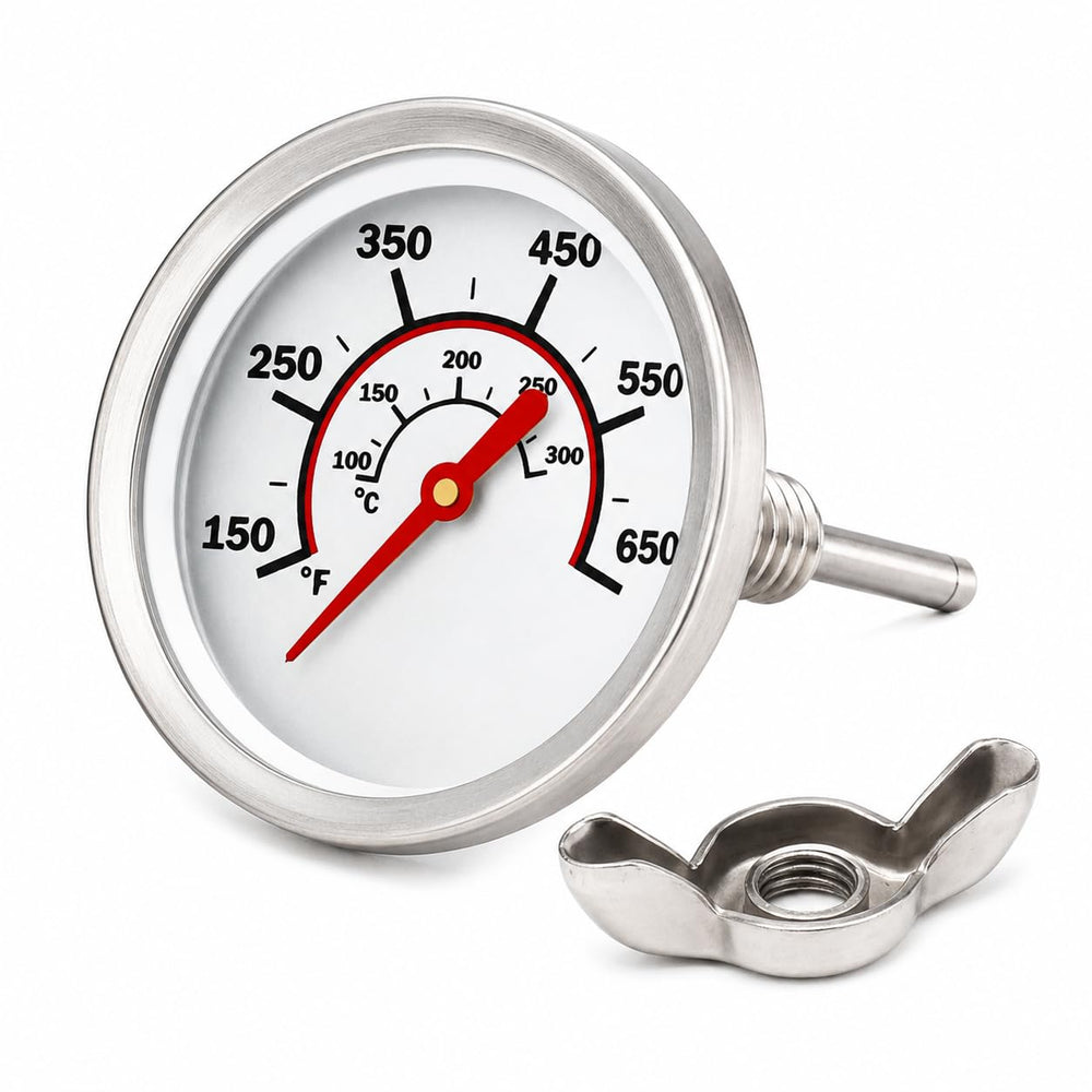 TAILGRILLER front view thermometer with clear dial for quick readings