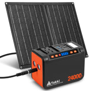 Takki front-facing power station showing outlets and portability benefit
