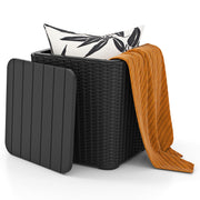 Tangkula front view deck box showing compact storage and stylish design