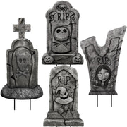 taupphoo front view of four tombstones creating a spooky yard focal point