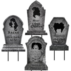 taupphoo tombstones front view showing spooky gravestone graphics and curb appeal