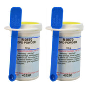 Taylor DPD vials front view showing labels and two-pack benefit