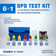 Taylor K-1004 reagent bottles arranged to display color-coded labels and convenience