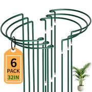 TCBWFY front view of six plant support cages showing neat organization and sturdy build