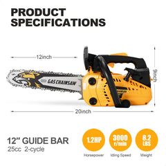 TECHMOO close-up of guide bar and chain showing precise cutting benefit