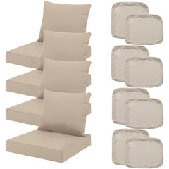 TECOSARA front view tan set showing full four-seat covers and clean look