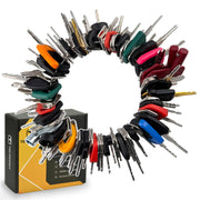 Tecreddy front display of 105-piece key set showing range and organization benefit