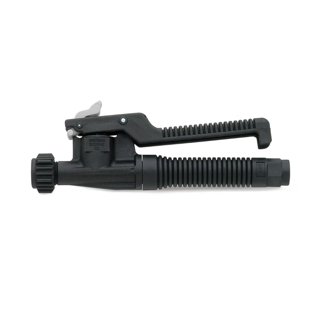 TeeJet TriggerJet front view showing inlet and ergonomic handle for easy control