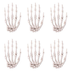Teemico front packaging showing six plastic skeleton hands for instant eerie decor