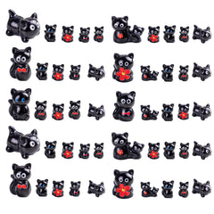 Teenzee front packaging showing 36 mini black cat figures for easy storage