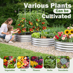 Tegarbed assembled on patio with plants showing accessible gardening and tidy look