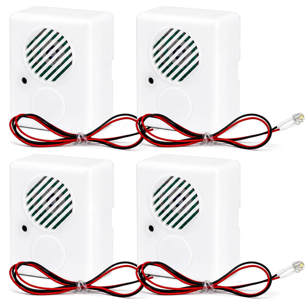 Tellegloww front view of four sound boxes showing compact pack and readiness