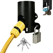 TEMEILI front view shows sturdy lock protecting outdoor faucet reducing unauthorized use
