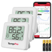 TempPro TempAir front display showing temperature and humidity, quick readings benefit